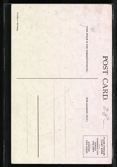 Lithographie a Merry Christmas, Weihnachtsmann mit Sack und Tannenbaum