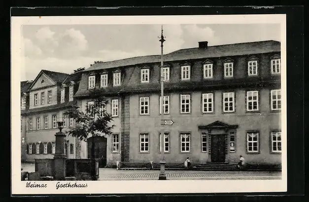 AK Weimar / Thür., Partie am Goethehaus