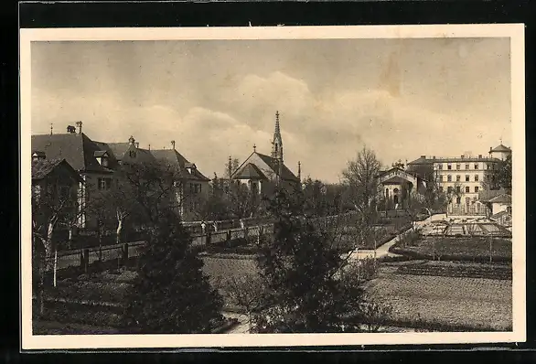 AK Neuendettelsau, Feierabendhaus II, Kirche, Pflegehaus und Mutterhaus