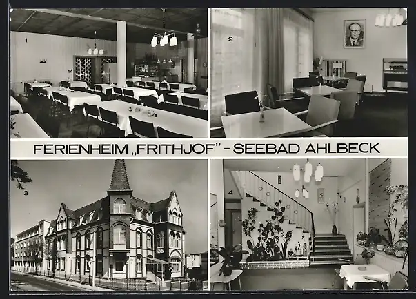 AK Ahlbeck / Seebad, Hotel Ferienheim Frithjof