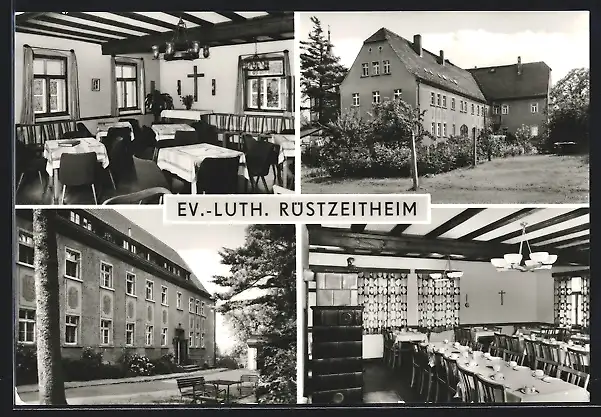 AK Schmannewitz, Ev.-Luth. Rüstzeitheim, Aussenansichten, Innenansichten