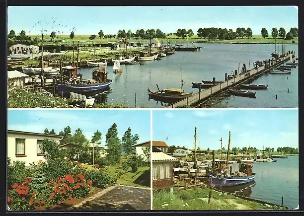 AK Kirchdorf / Insel Poel, Fischerhafen am Kirchsee, Bungalows