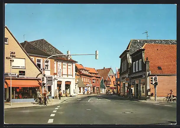 AK Neuenhaus / Vechte, Blick in die Hauptstrasse