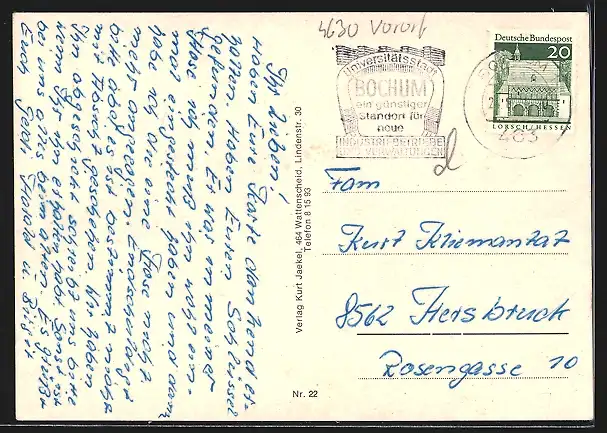 AK Bochum-Langendreer, Ortsansicht, Strassenpartie