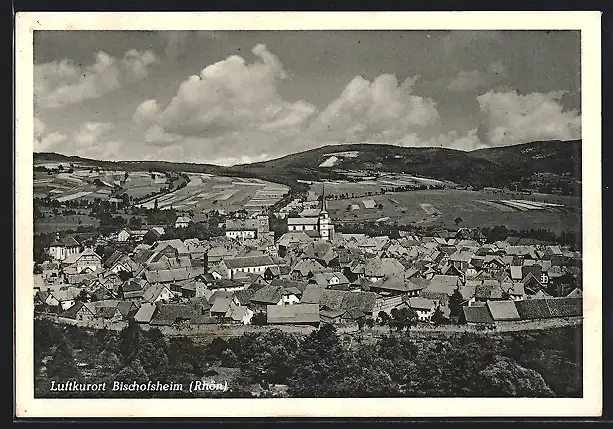 AK Bischofsheim / Rhön, Ortsansicht aus der Vogelschau