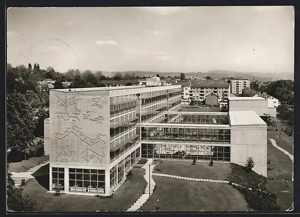 AK Göppingen, Hohenstaufengymnasium aus der Vogelschau