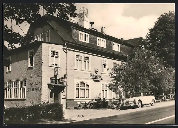 AK Stützerbach /Thür., HOG Erholung, Gasthaus mit Forellenstation