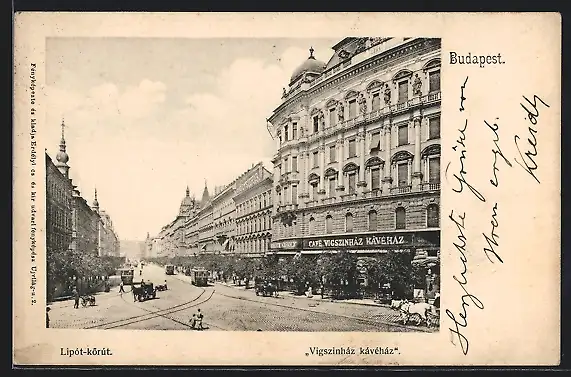 AK Budapest, Lipót-körút, Vigszinház káváház