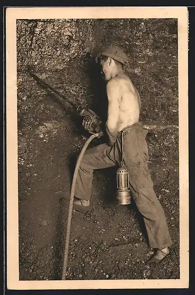 AK Carmaux, Mines, Travail au MArteau Perforateur