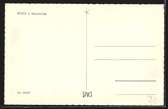 AK Wien, Strassenbahn am Opernring