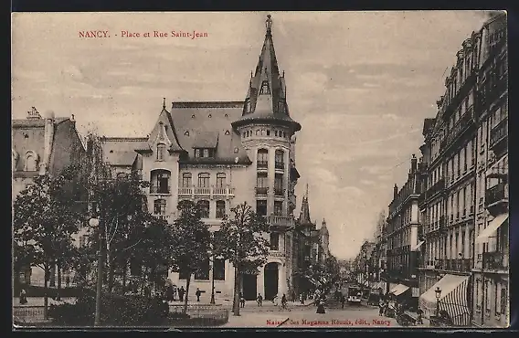 AK Nancy, Place et Rue St-Jean