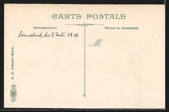 AK Bruxells, La Place Royale, Strassenbahn