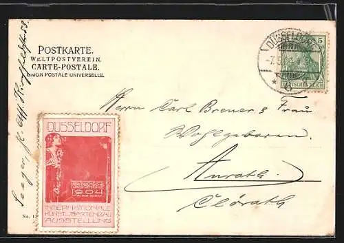 AK Düsseldorf, Strassenbahn in der Königsallee