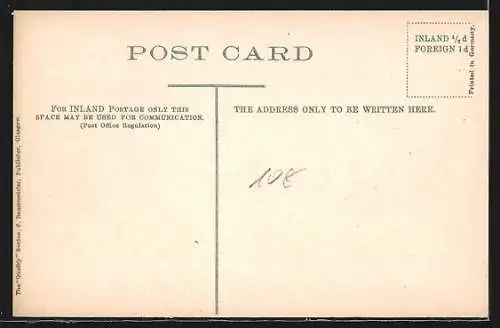 AK Glasgow, Sauchiehall Street, Strassenbahn