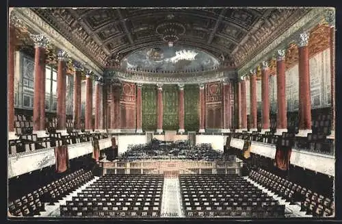 AK Wiesbaden, Kurhaus, Innenansicht Saal