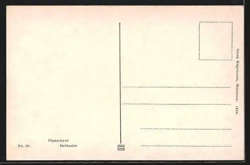 AK Hannover, Hoftheater aus der Vogelschau