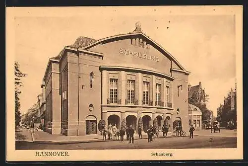 AK Hannover, Schauburg mit Strasse