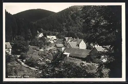 AK Wendefurt a. Harz, Ortsansicht aus der Vogelschau