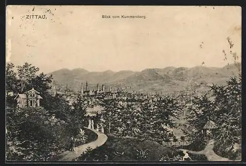 AK Zittau, Blick vom Kummersberg