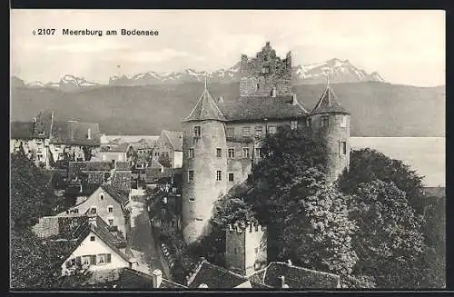 AK Meersburg am Bodensee, Blick zur Burg