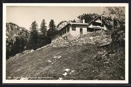 AK Schliersee, Obere Firstalm mit Blick gegen Bodenschneid