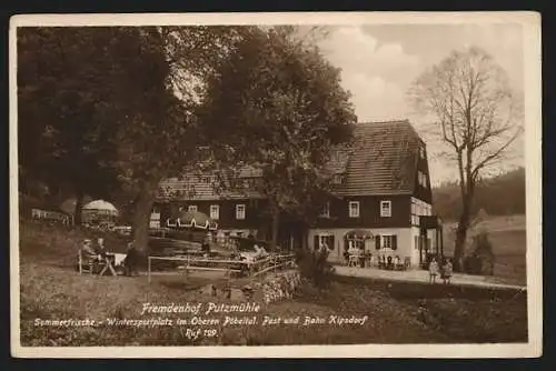 AK Kipsdorf, Gasthaus Putzmühle im Oberen Pöbeltal