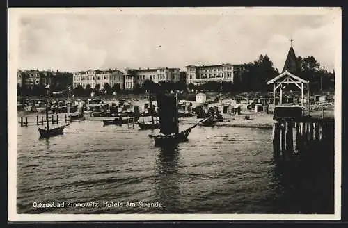 AK Zinnowitz, Ostseebad, Hotels am Strande