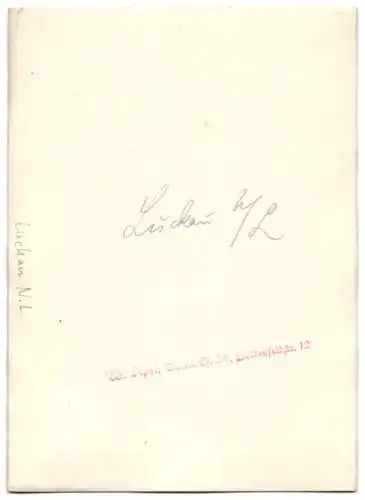 Fotografie W. Apel, Berlin, Ansicht Luckau N. L., Gebäude - Ensemble im Winter