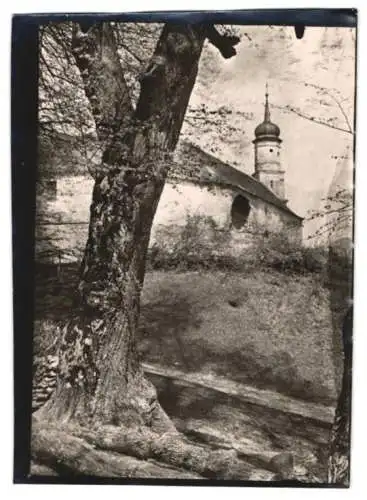 Fotografie W. Apel, Berlin, Ansicht Spielberg, Schlossmauer mit Loch