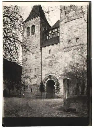 Fotografie W. Apel, Berlin, Ansicht Feuchtwangen, Stiftskirche mit Portal