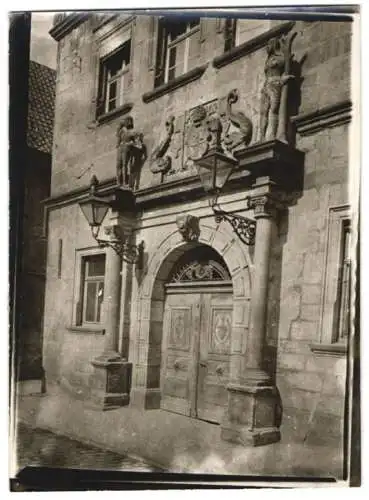 Fotografie W. Apel, Berlin, Ansicht Kronach, Rathaus-Portal