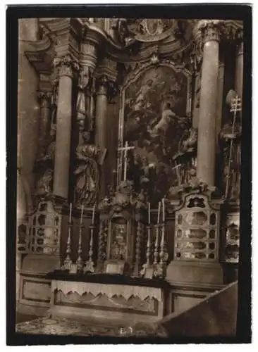 Fotografie W. Apel, Berlin, Ansicht Paradies, prunkvoller Altar der Klosterkirche
