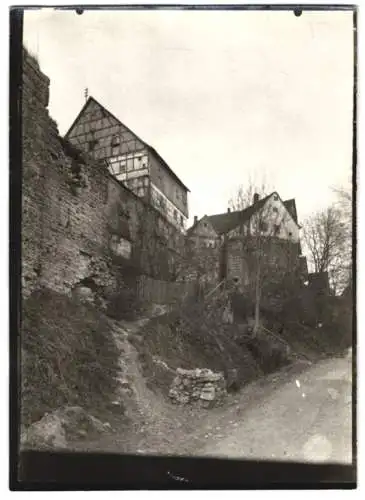 Fotografie W. Apel, Berlin, Ansicht Vellberg, Strasse neben der Burgmauer
