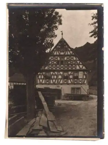 Fotografie W. Apel, Berlin, Ansicht Tauberzell, Hautschenmühle / Sägemühle