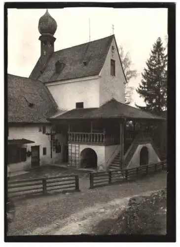 Fotografie W. Apel, Berlin, Ansicht Fischbachau, Wallfahrtskapelle Birkenstein