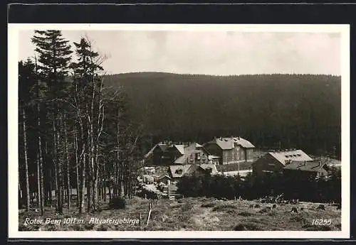 AK Schutzhäuser Roter Berg, Berghütten im Altvatergebirge, Inh. J. Nitsche