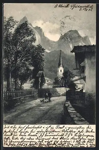 AK Seis, Strassenpartie im Ort