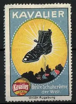 Reklamemarke Kavalier - beste Schuhcreme der Welt, Union Augsburg, glänzender Schuh