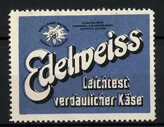 Reklamemarke Edelweiss - leichtest verdaulicher Käse