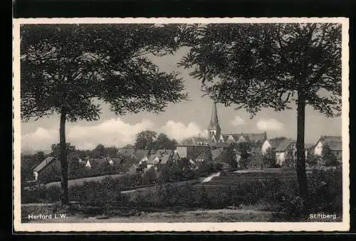 AK Herford i. W., Stiftberg, Ortsansicht