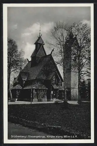 AK Brückenberg, Ansicht der Kirche Wang