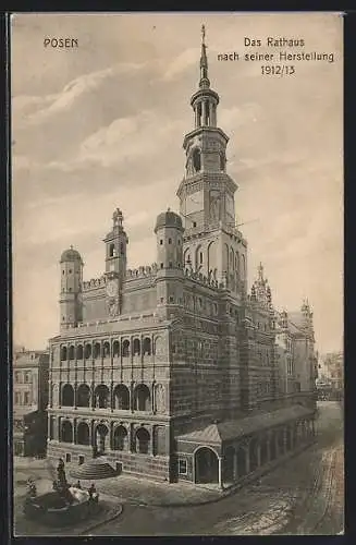 AK Posen / Poznan, Rathaus nach seiner Herstellung 1912/13