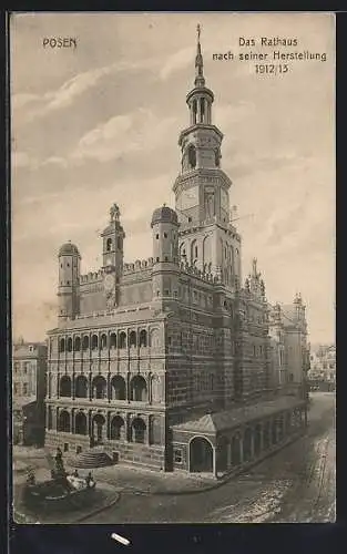 AK Posen / Poznan, Rathaus nach seiner Herstellung 1912/13