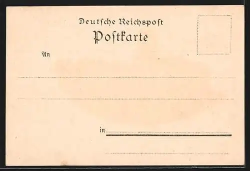 Lithographie Blick auf die Wartburg