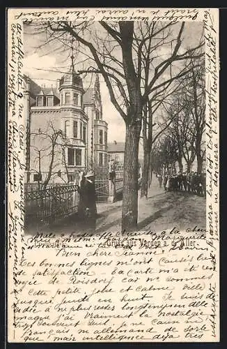 AK Verden a. d. Aller, Promenade mit Kindern