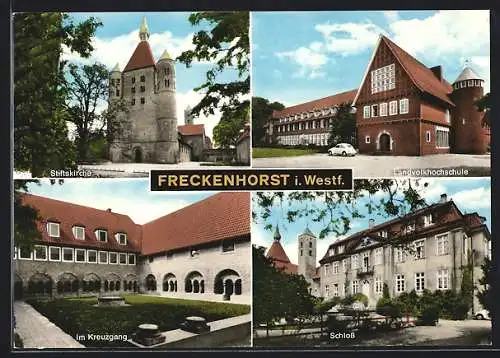 AK Freckenhorst i. Westf., Landvolkschule, Stiftskirche, Schloss, Kreuzgang