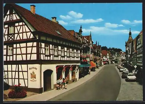 AK Zell / Harmersbach, Hauptstrasse mit Apotheke