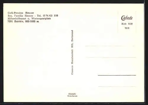 AK Kniebis, Café-Pension Hauser