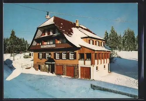 AK Kniebis, Gasthaus-Pension zum Schwarzwald im Winter