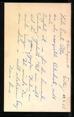 Künstler-AK Handgemalt: Violette Blumen